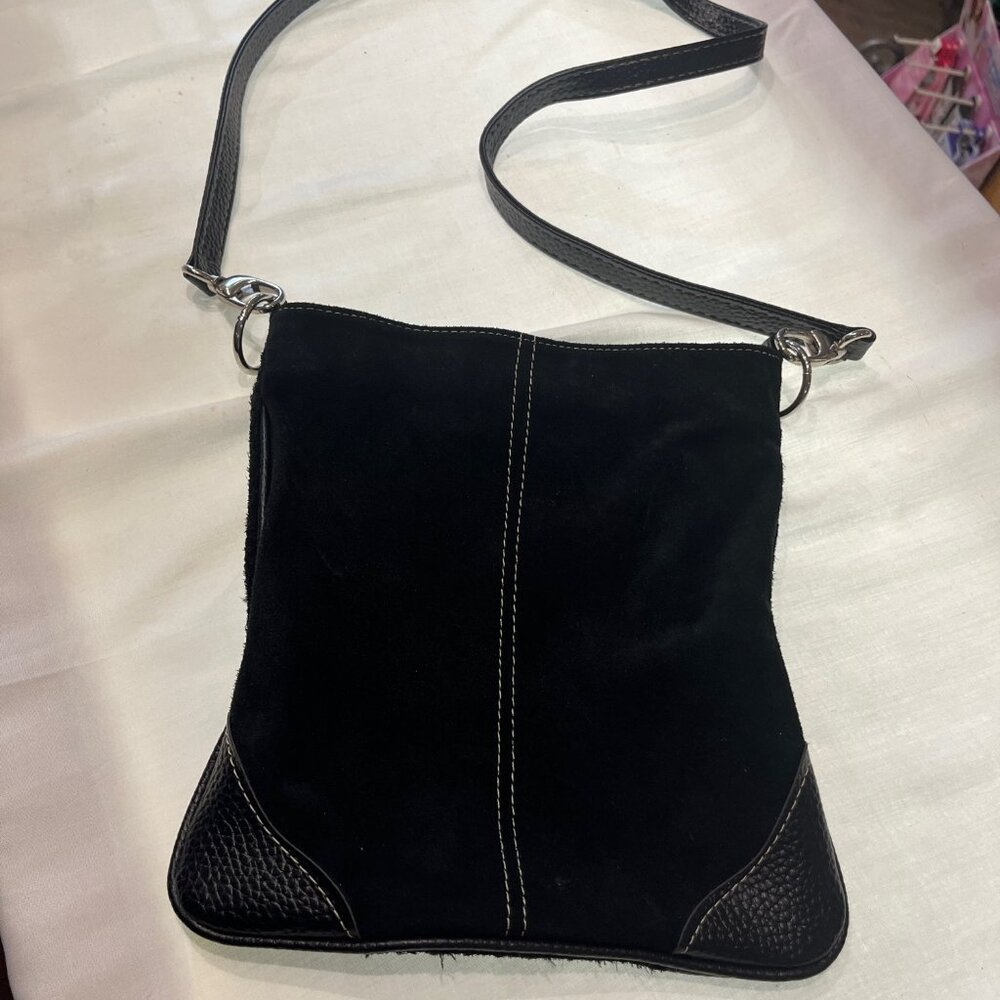 Black Suede Crossbody bag